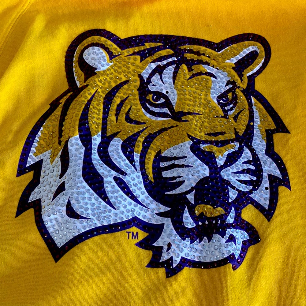 Women’s size L LSU full zipper hoodie with bling!